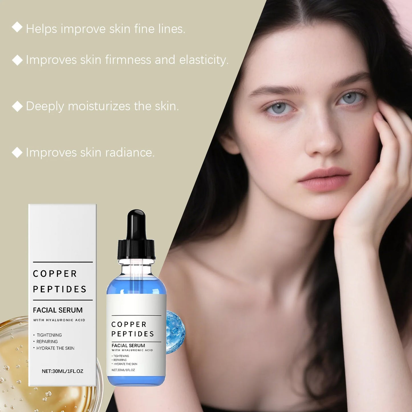 Copper Peptide Serum Anti Wrinkle Remover  30ml