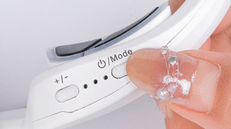 Turn on and wear the device.