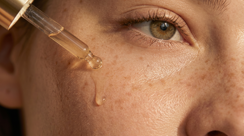 Apply water, gel, or serum.